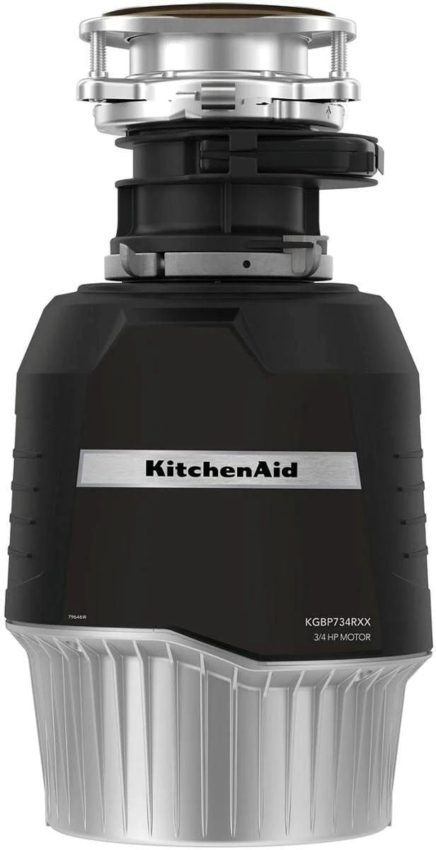 Kitchenaid 3/4 HP Batch Feed Garbage Disposal with 3-Stage MultiGrind ...