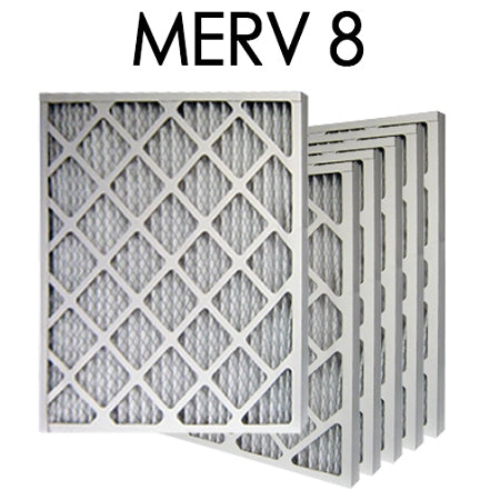 18x20x2 MERV 8 Pleated Air Filter 6PK - 17.5x19.5x1.75 - Actual Size